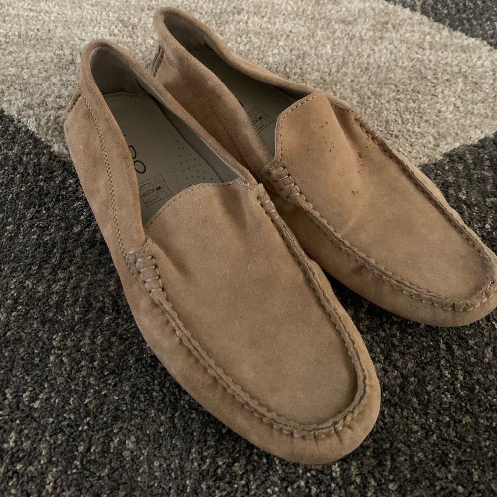 Aldo Suede Tan Loafers